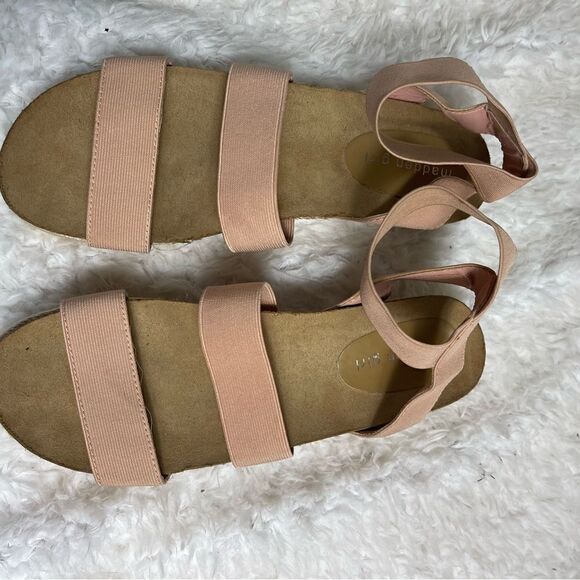 Madden girl dusty pink elastic straps Espadrilles platform sandals size … - Picture 5 of 10